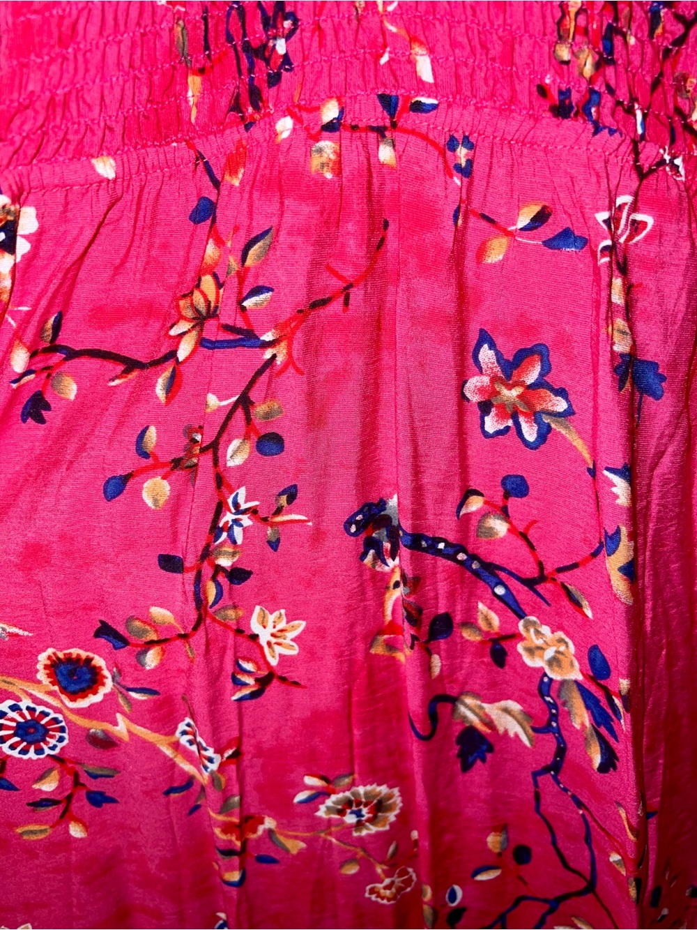 Pinup Fashion Pink Floral Smocked Midi Dress - Women Size 20 NWT - Picture 4 of 5